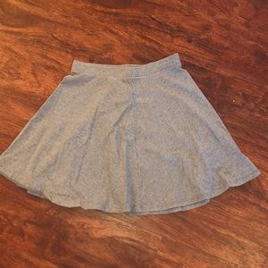 gray flowy skirt